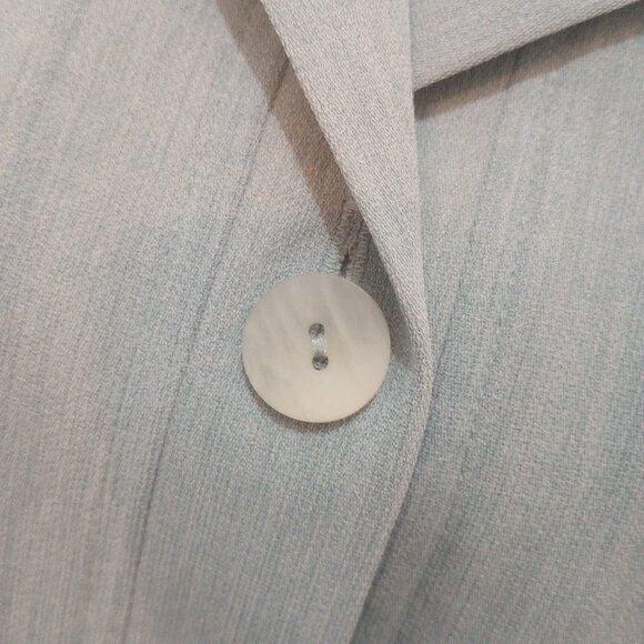 Henry Lee Lightweight Midi Skirt Blouse Set sz 14 Petite Pale Blue - Picture 4 of 10